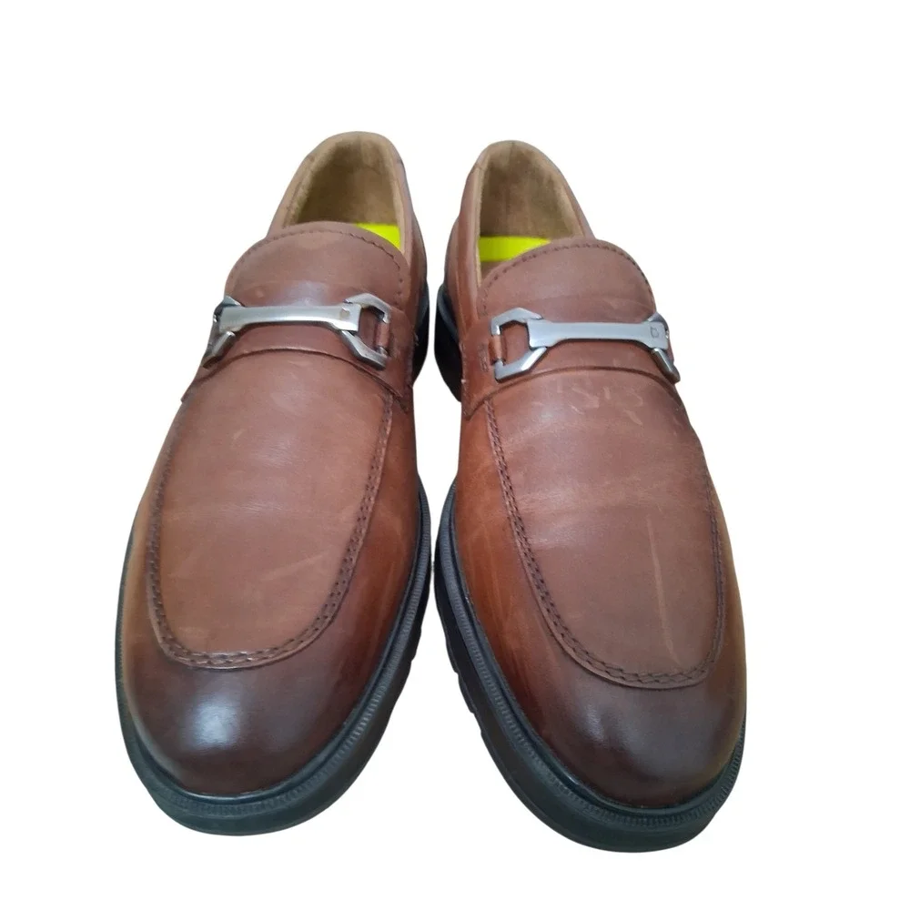 Florsheim Comfortech Shoes Mens Size 8 M Leather Slip-On Memory Foam Office Work